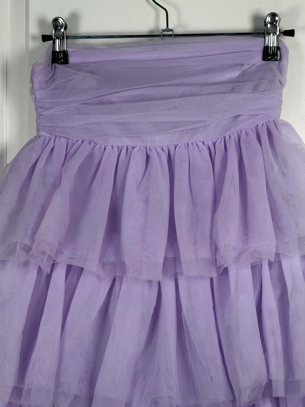 Beginning Boutique Birthday Girl Lilac Strapless Ruffled Mini Party Dress - Picture 7 of 9